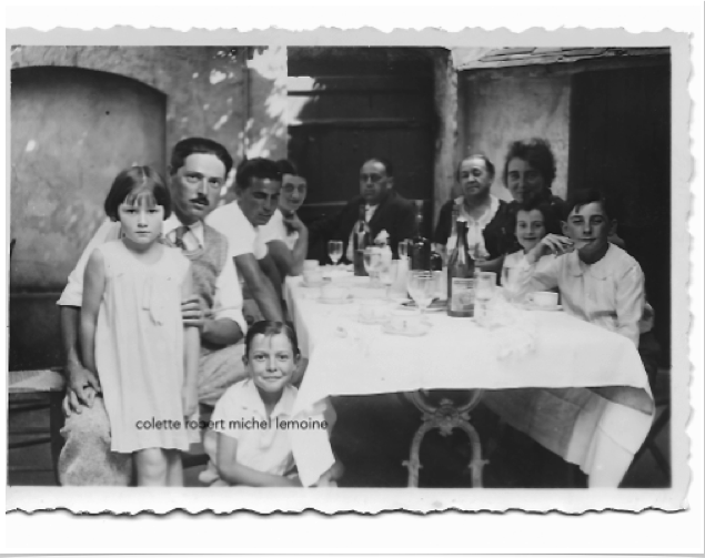 Robert et ses enfants : Colettte et Michel en 1930